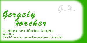 gergely horcher business card
