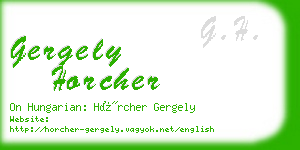 gergely horcher business card